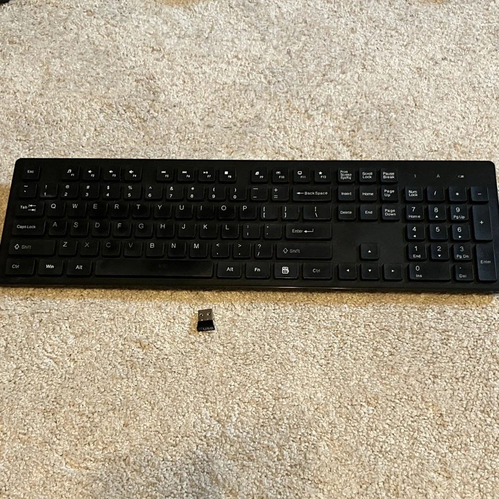 Wireless Keyboard Black USB 17 inch
